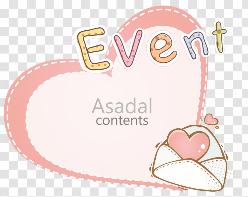 Cartoon Love Can Type The Title Box Border - Pattern Transparent PNG