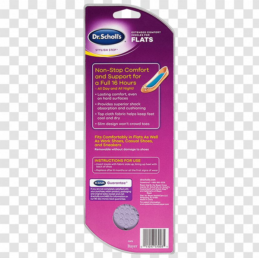 Dr. Scholl's Stylish Step High Heel Relief Insoles Shoe Insert High-heeled - Corn Or Wart Transparent PNG