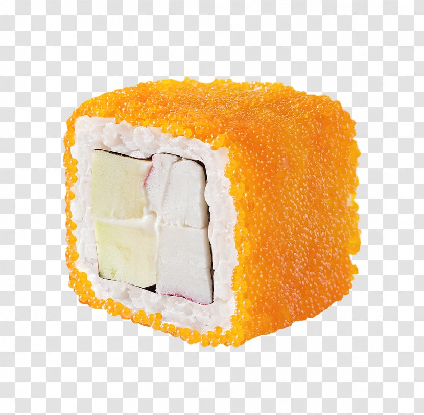 Sushi Makizushi California Roll Smoked Salmon Tobiko Transparent PNG
