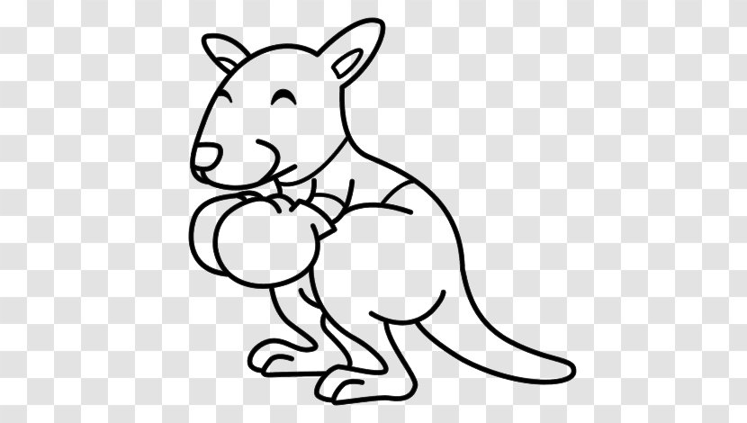 Boxing Kangaroo Large Coloring Pages: Books For Kids Drawing - Line Art Transparent PNG