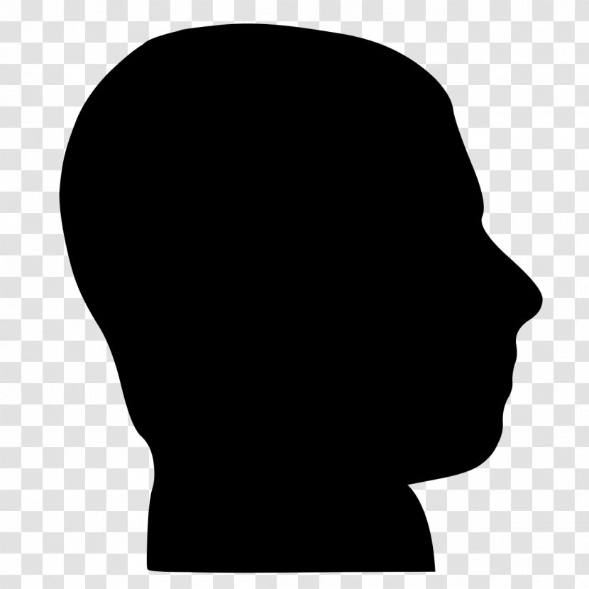 Silhouette Human Head Clip Art - Black Transparent PNG