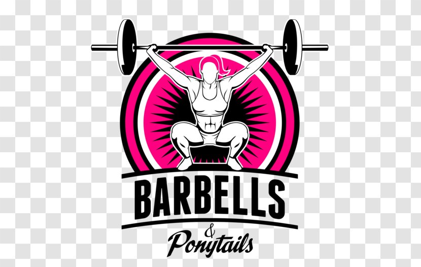 Barbells & Ponytails Exercise Physical Fitness Centre - Logo - Barbell Transparent PNG