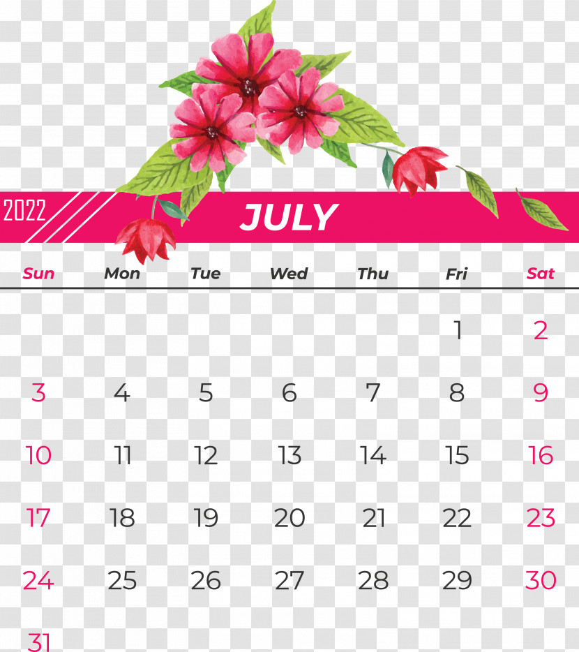 Calendar Font Flower Petal Magenta Transparent PNG