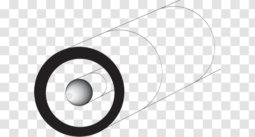 Circle Angle - Black And White - Cylindrical Magnet Transparent PNG