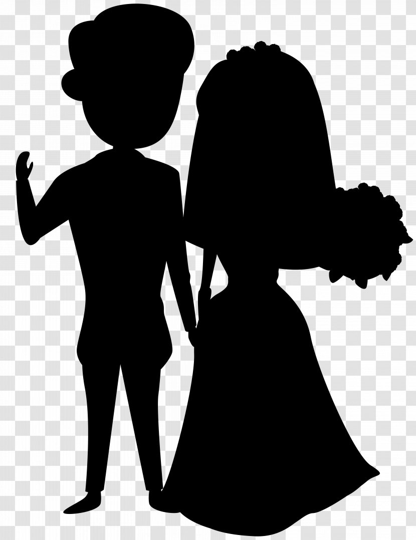 Wedding Silhouette Bridegroom Couple Clip Art Transparent PNG