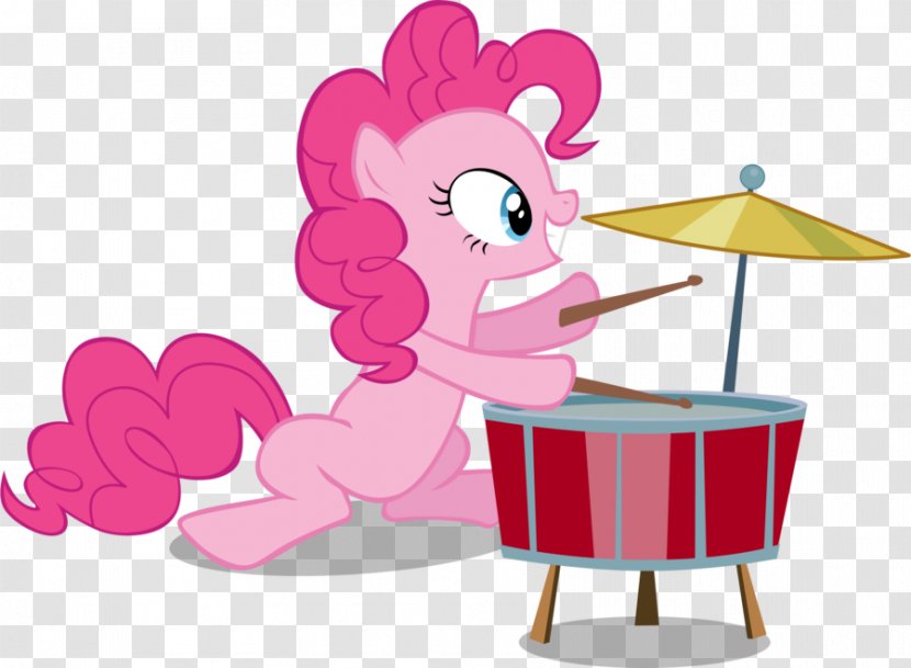 Pinkie Pie Applejack Pony Rainbow Dash Drums - Watercolor - Playing Transparent PNG
