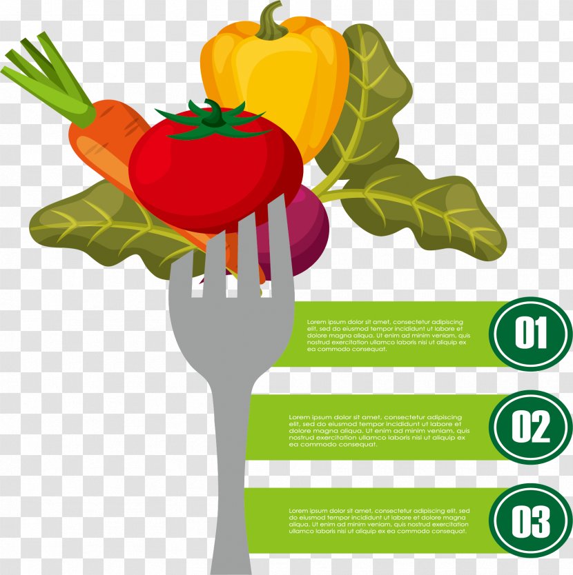 Infographic Vegetable Illustration - Fruit - Salad Step Map Transparent PNG