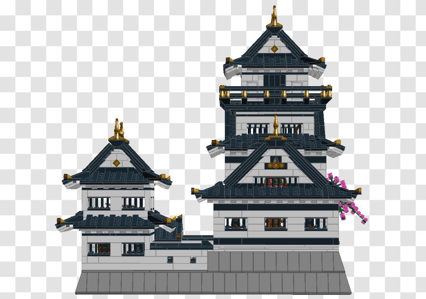 Facade Chinese Architecture Lego Medieval - Building Transparent PNG