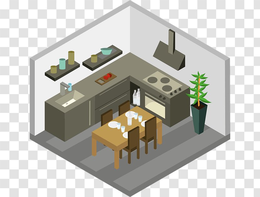 Architecture Kitchen Interior Design Services Furniture House - Plan Transparent PNG