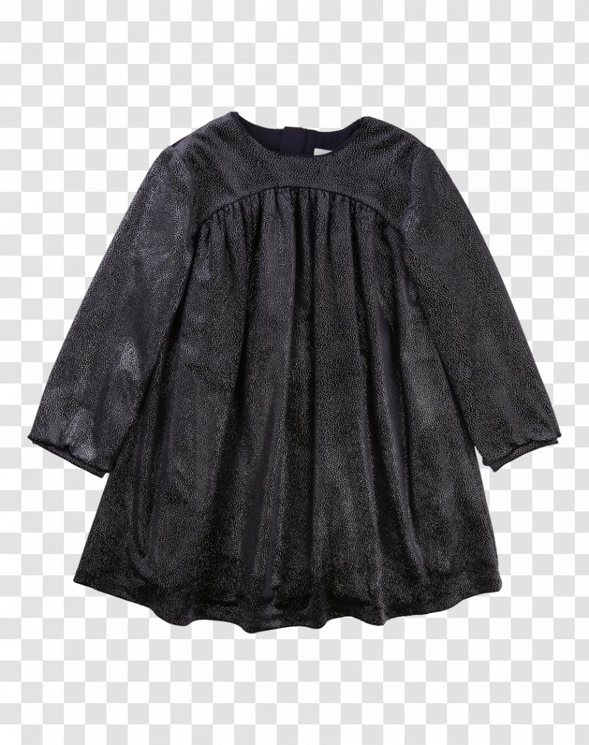 T-shirt Dress Sleeve Coat Velvet - Little Black - Lovely Blue Transparent PNG