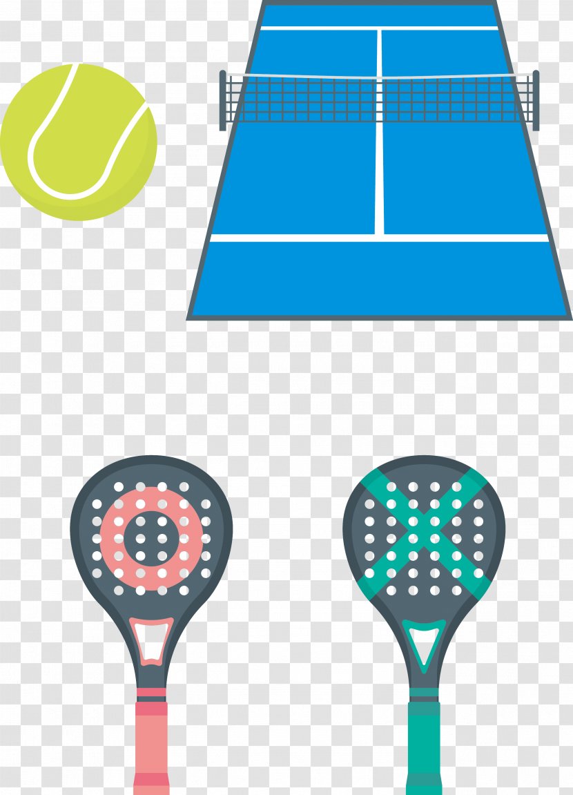 Tennis Padel Rakieta Tenisowa Racket - Cartoon Vector Transparent PNG