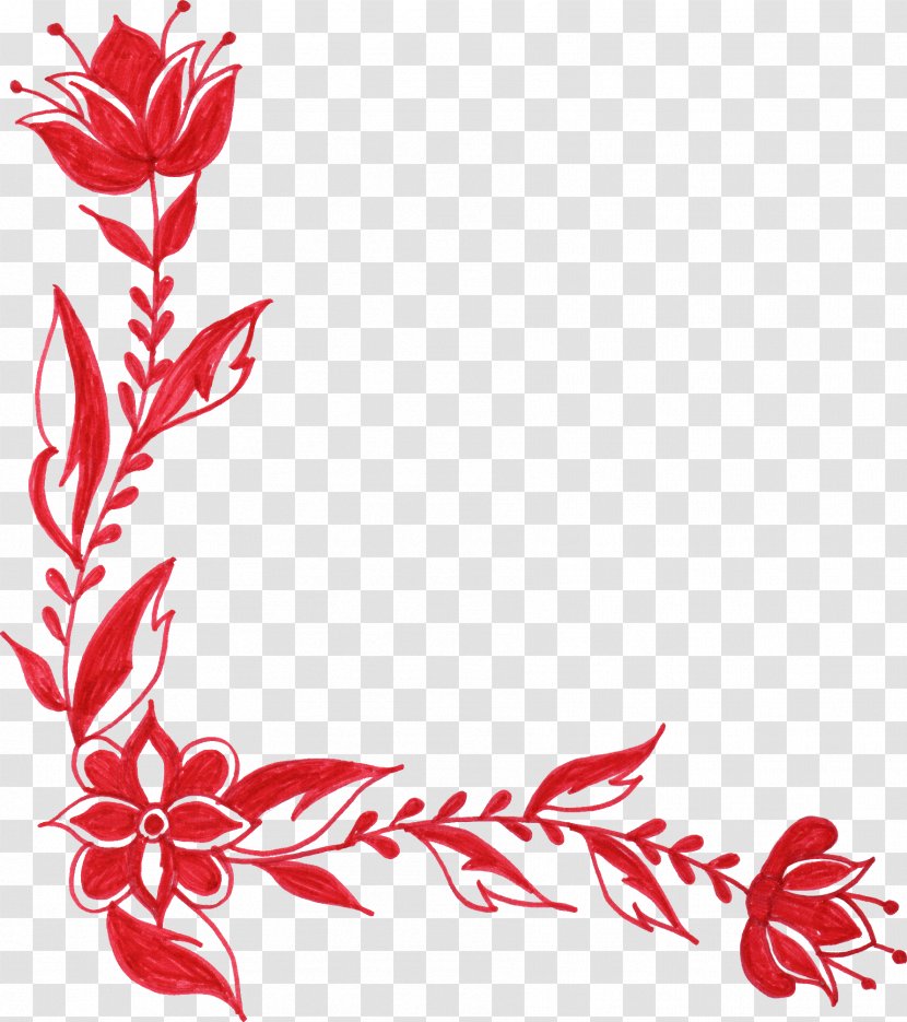 Flower Red Clip Art - Cut Flowers - Ornament Transparent PNG