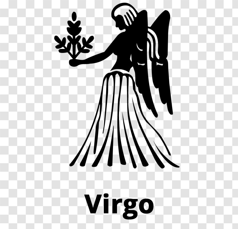 Virgo Astrological Sign Zodiac Astrology Horoscope - Black Transparent PNG