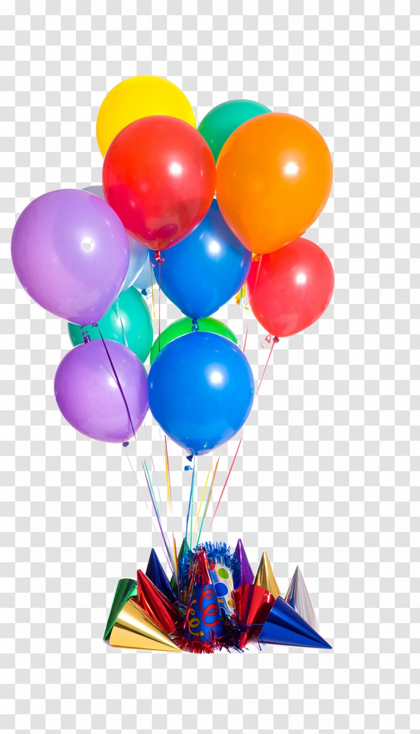 Hot Air Balloon Pump Party - Colored Balloons Transparent PNG