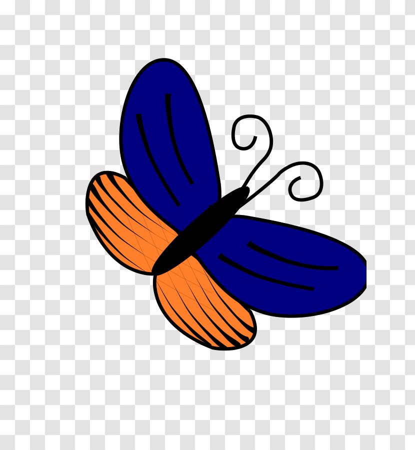 Butterfly Orange Clip Art - Blue - Pictures Transparent PNG