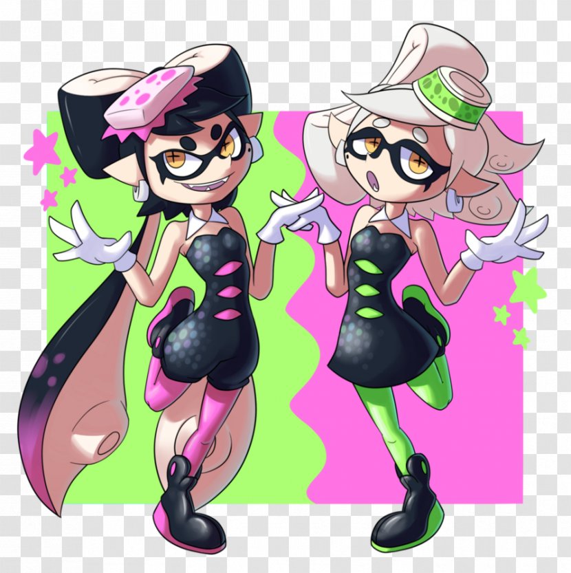 Splatoon 2 Drawing Squid Sisters - Cartoon Transparent PNG