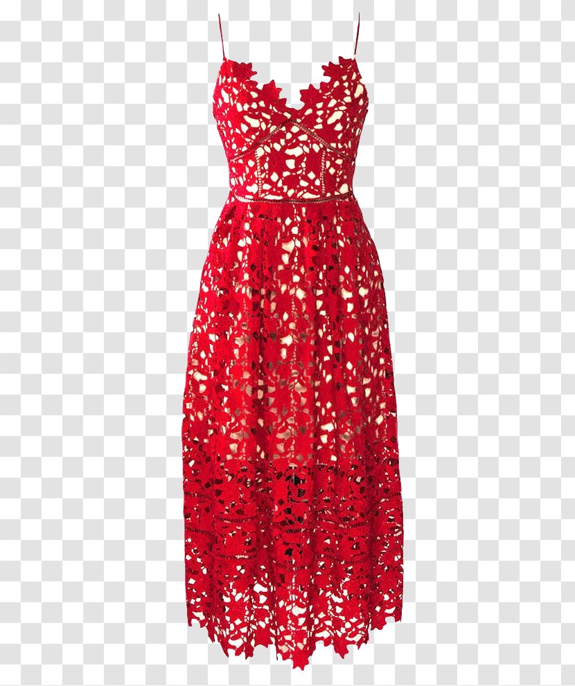 Dress Lace Red Evening Gown - Fashion Transparent PNG