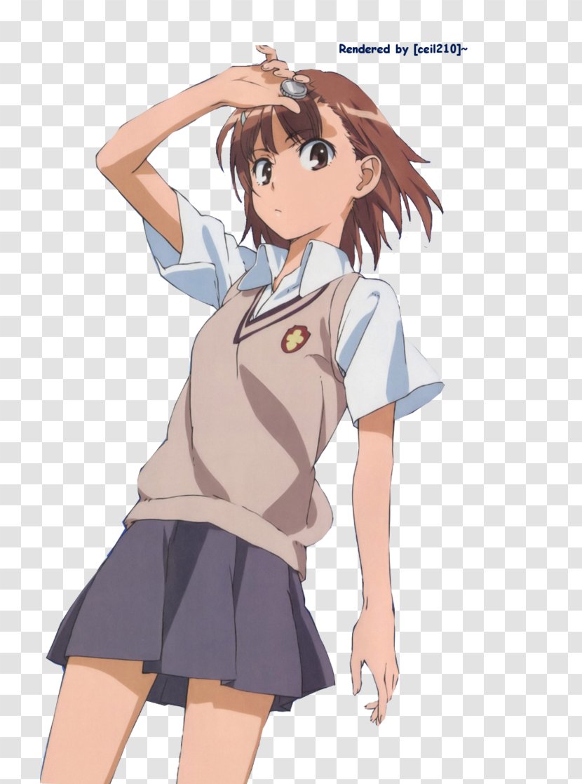 Mikoto Misaka Kuroko Shirai A Certain Scientific Railgun Ruiko Saten - Watercolor - School Uniform Transparent PNG