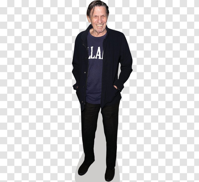 T-shirt Outerwear Jacket Suit Sleeve - Standing - Leonard Nimoy Transparent PNG