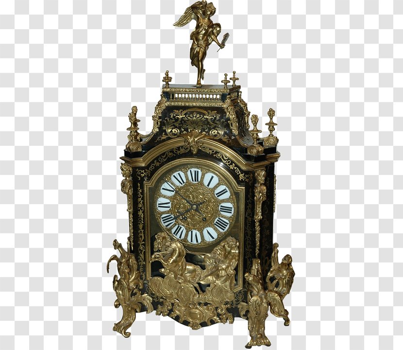 01504 Bronze Antique Clock Transparent PNG