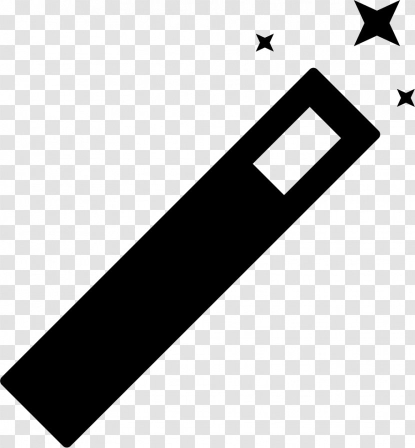 Black And White Rectangle - Area - Wand Transparent PNG