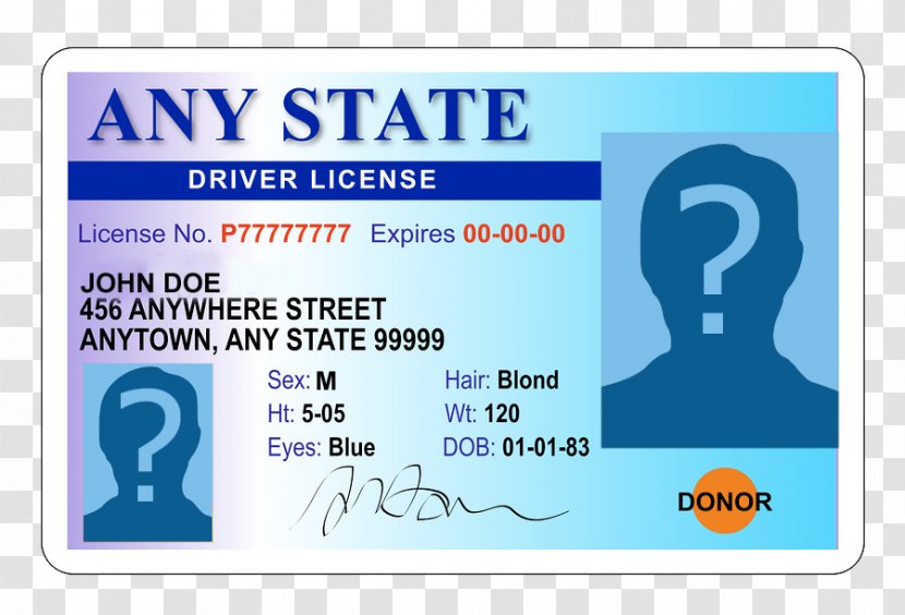 Car Driver's License Driving Real ID Act - Template Transparent PNG