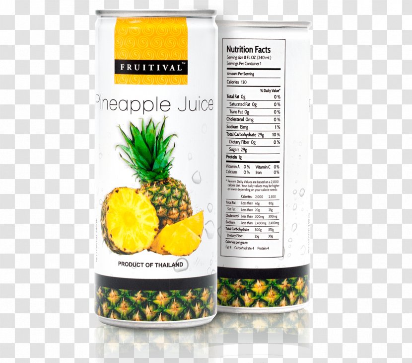 Pineapple Orange Juice Coconut Water Jus D'ananas - Fruit - Glass Transparent PNG