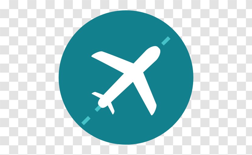 Airplane Symbol - Aqua Transparent PNG