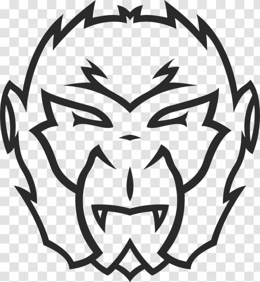 Ape Gorilla Tribe Monkey Art - Monochrome Photography Transparent PNG