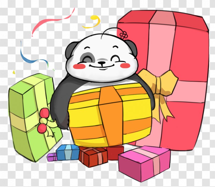 Image Macro Bainian Giant Panda Illustration Chinese New Year - Animation - Artisan Cartoon Transparent PNG