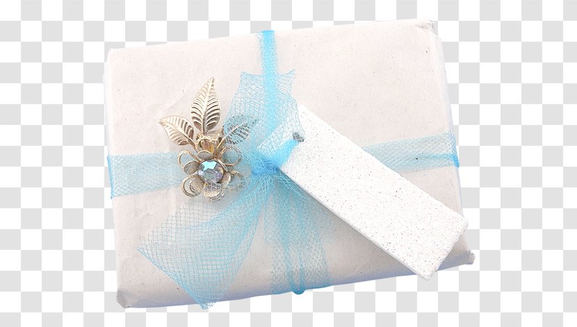 Christmas Gift Cartoon - Turquoise - Feather Wrapping Transparent PNG