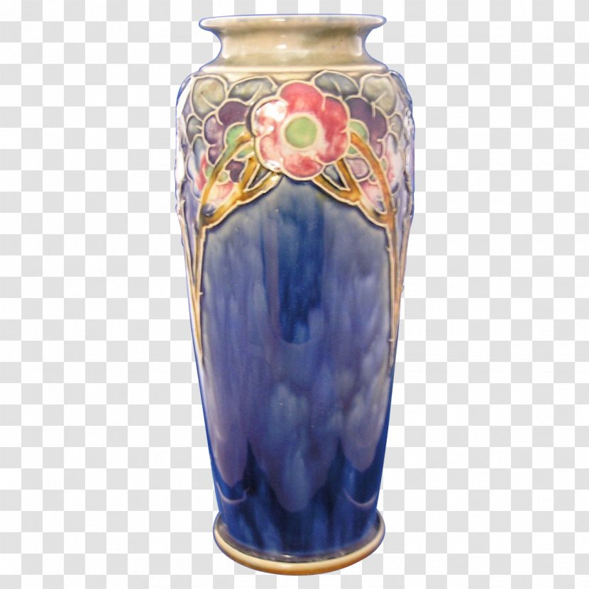 Vase Ceramic Cobalt Blue Urn Artifact Transparent PNG