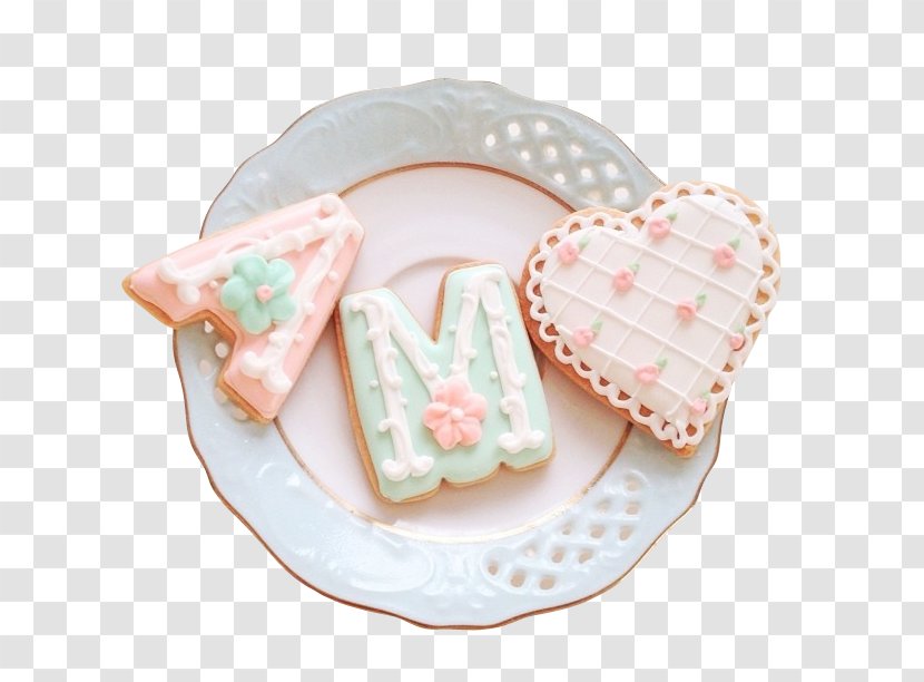 Cookie Royal Icing Clip Art - Dishware - Love Cookies Transparent PNG