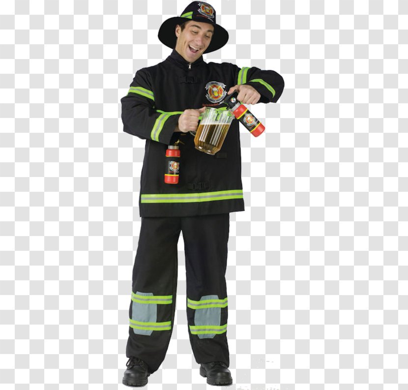Firefighter Costume Beer Fire Extinguishers - Profession Transparent PNG