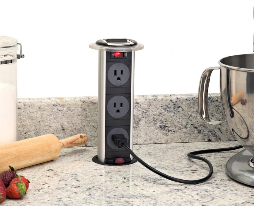 Factory Outlet Shop Kitchen Countertop AC Power Plugs And Sockets Interior Design Services - Cabinet - Socket Transparent PNG