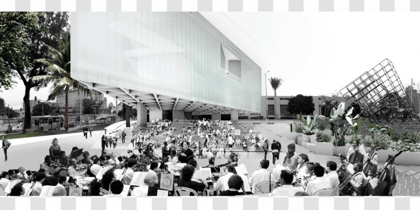 Colombian National Museum Architecture Memory - Black And White - Monochrome Transparent PNG