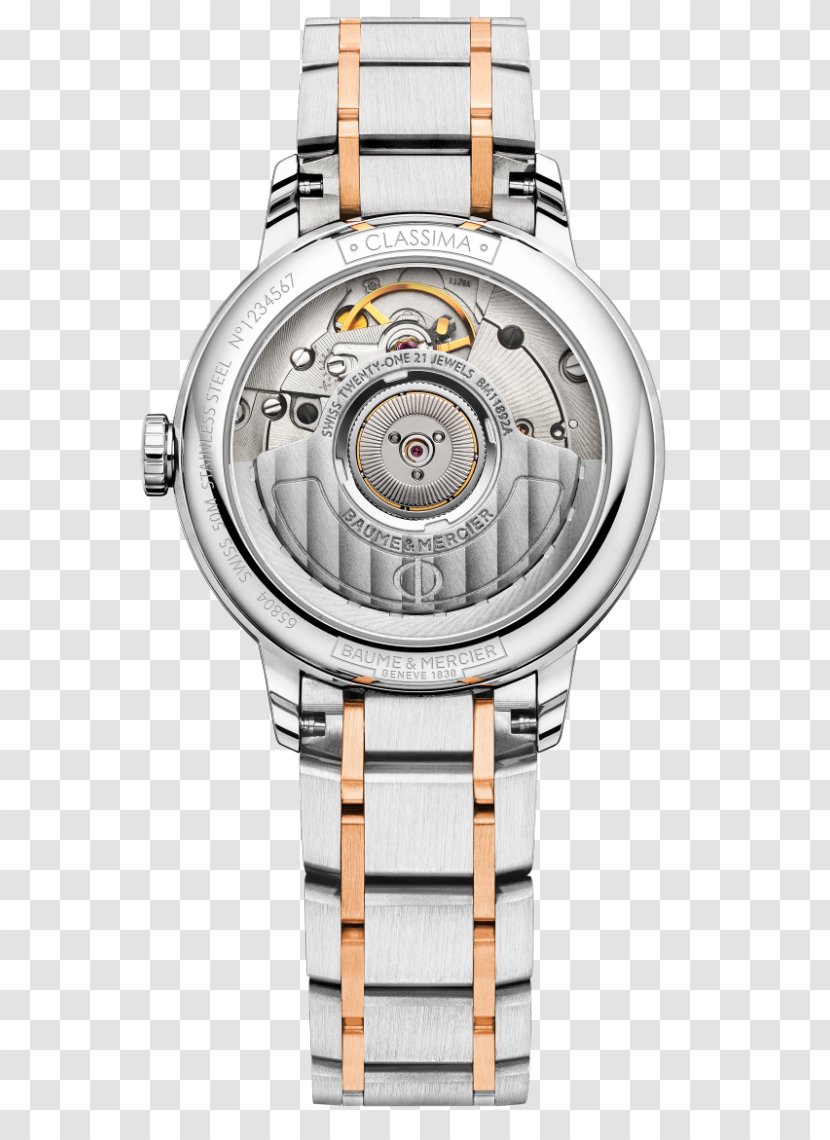 Steel Baume Et Mercier Automatic Watch Bracelet - Quartz Clock Transparent PNG
