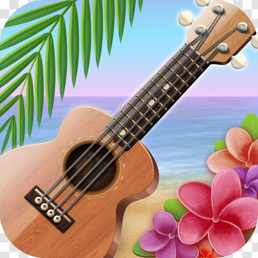 Cuatro Real Ukulele Acoustic Guitar Tiple - Silhouette Transparent PNG