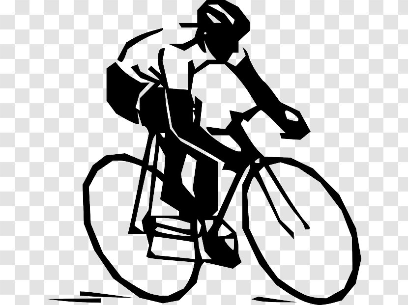 Racing Bicycle Cycling Road Clip Art - Silhouette Transparent PNG
