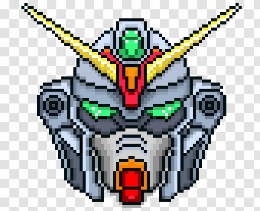 Pixel Art Steve Harrington Gundam - Fictional Character - Unicorn Head Transparent PNG