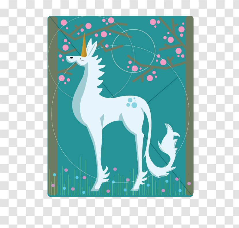 Reindeer Unicorn Rectangle - Green Transparent PNG