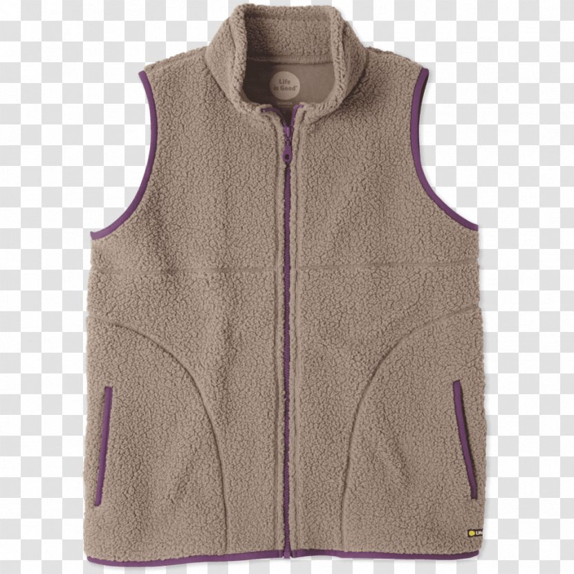 Gilets Polar Fleece Sleeve - Beige - Vest Transparent PNG