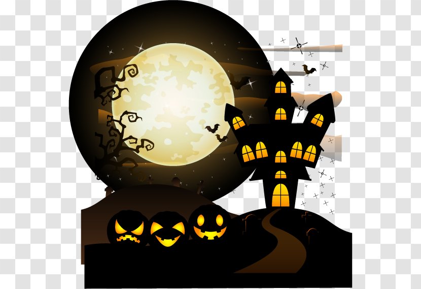Halloween Illustration - Advertising - Silhouette Theme Vector Material Creative Transparent PNG
