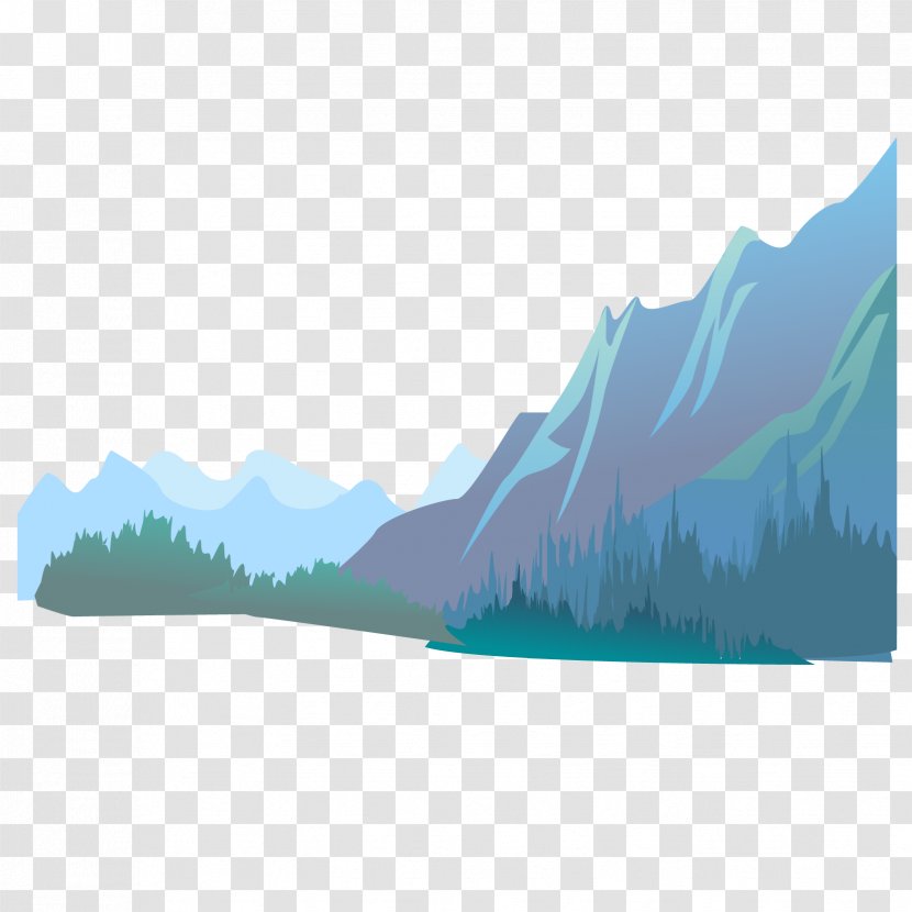 Mun Mountain Illustration - Green - Vector Material Transparent PNG