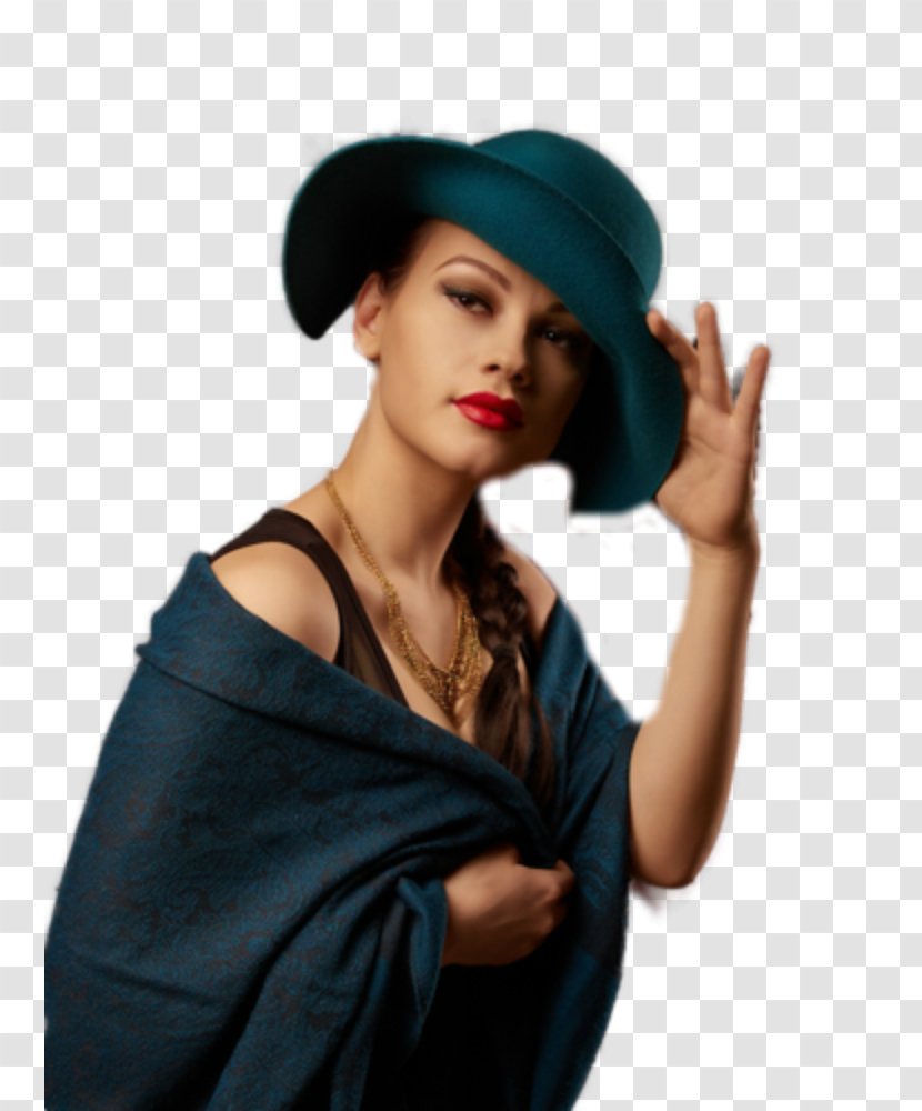 Hat Woman Champagne Fashion - Lady - Black Hair Transparent PNG