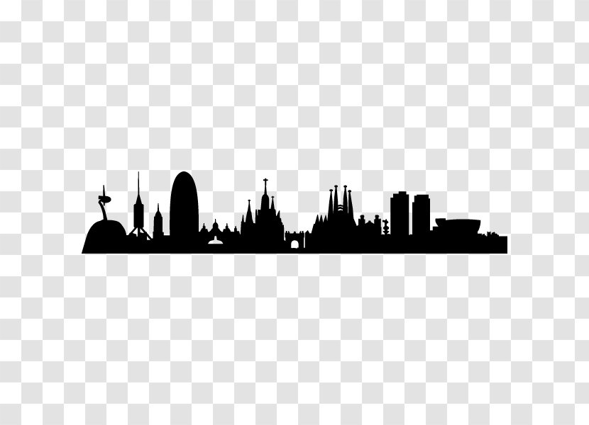 Barcelona Skyline Silhouette - Photography - City Transparent PNG
