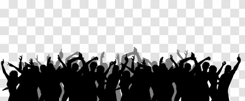 Crowd Silhouette - Monochrome Photography - Audience Transparent PNG