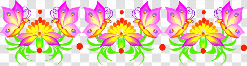 Fractal Art Purple Pattern - Flame - Butterfly Border Transparent PNG