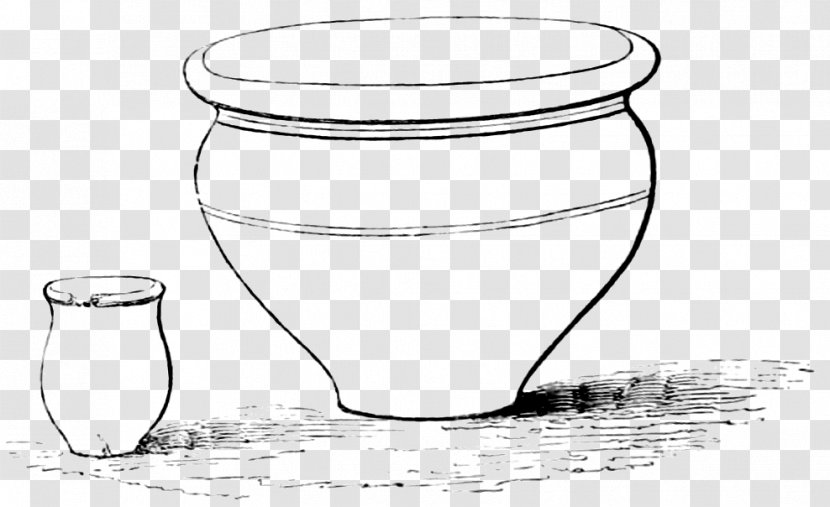 Tableware Drawing Glass Line Art - Black And White - Archaeologist Transparent PNG
