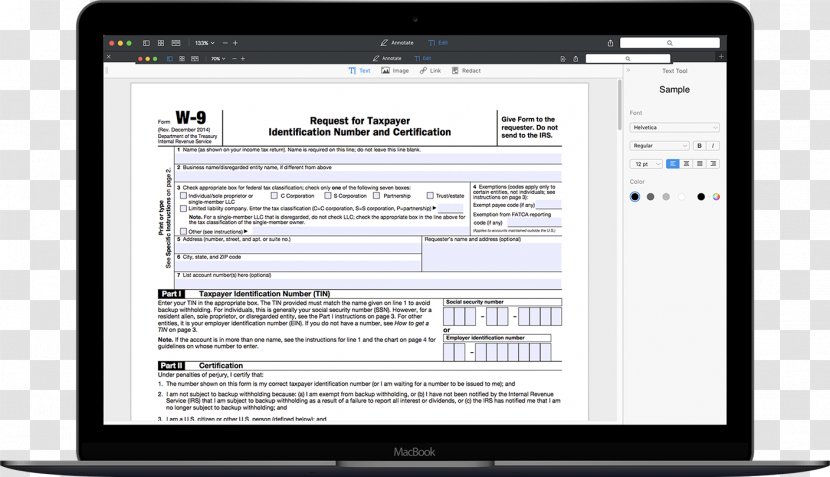 Form W-9 Information 1099-MISC Contractor - Comparison Of E Book Readers - Expert Transparent PNG